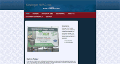 Desktop Screenshot of kinzingerhvacinc.com